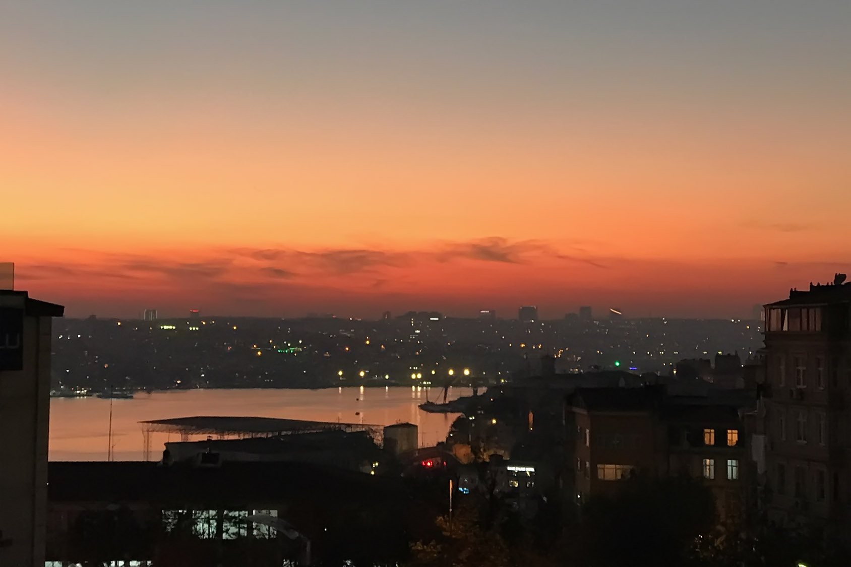 Istanbul Sunset Skyline